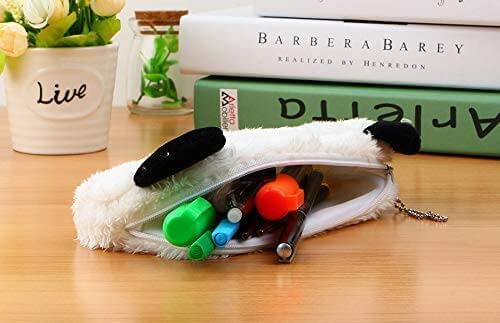 Awestuffs Pencil Pouch Soft Toys for Children, Kids Favorite Pencil Box and Cosmetic Pouch for Girls Multi-Functional Pen Box (Panda Plush) (Panda Plush) 2