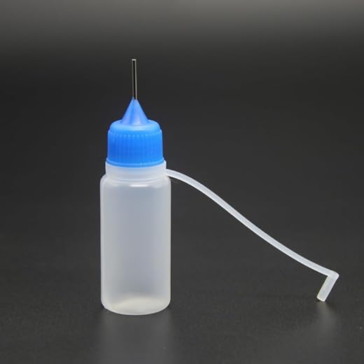 Precision Tip Applicator Bottle Translucent Craft Dispenser Fine Nozzle Blue Color