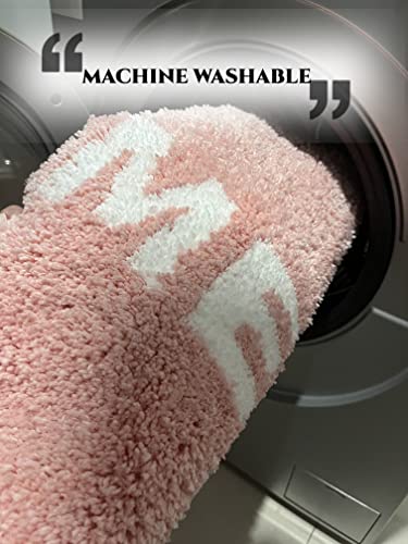 Edelweiss Bathroom Rugs, 20"X32" Heart Bath Mat, Soft Plush Fluffy Bath Mat Preppy Rug Heart Rug Non Slip Washable Rug For Bathroom Shower #TOP3