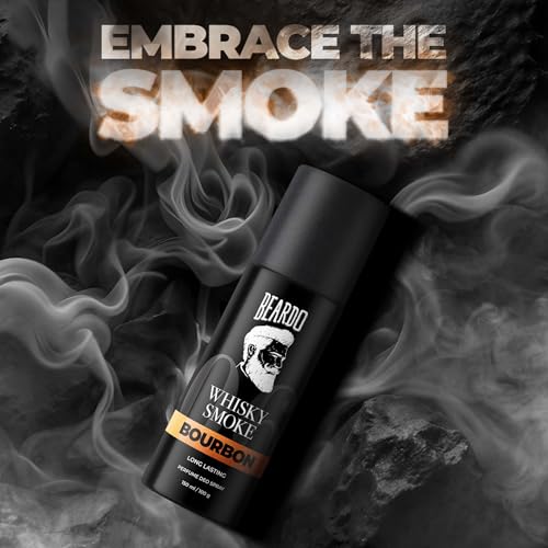 Image of BEARDO PERFUME DEO SPRAY - Whisky Smoke Bourbon, 150ml | Get compliments with Long lasting Leathery, Woody Deodorant | Gift for Men | Christmas gift for men | Gift For Friends