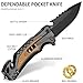 NedFoss DA169 Pocket Knife for Men Women, 4 in 1 Pocket Folding Knives, Survival Knife with Seat Belt Cutter, Glass Breaker, Bottle Opener Camping Knives, Cool Tactical Hunting knife for Men Knives, Mens Stocking Stuffers Fathers Day Gift for Dad