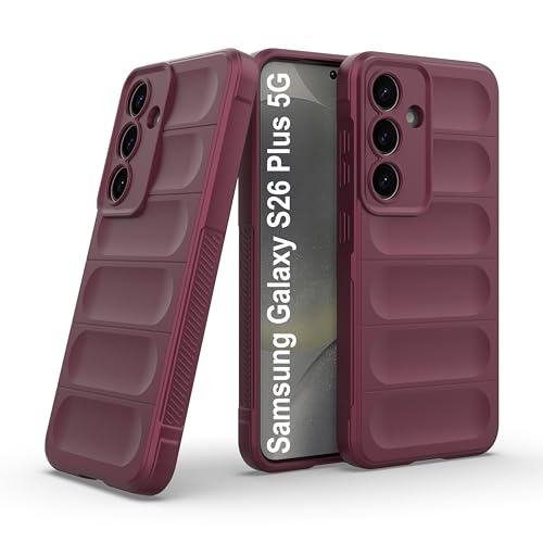 Image of Zapcase Back Case Cover for Samsung Galaxy S26 Plus 5G | Compatible for Samsung Galaxy S26 Plus 5G Back Cover | Liquid Silicon Magic Case with Camera Protection | Plum