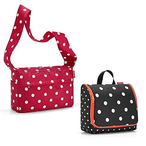 Preisvergleich Produktbild reisenthel toiletbag XL Kulturtasche Waschtasche Kulturbeutel mit Zugabe (Mixed dots / Ruby dots)