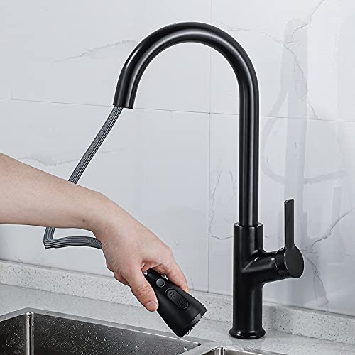 Robinets d'évier de cuisine en laiton avec bec rotatif à eau