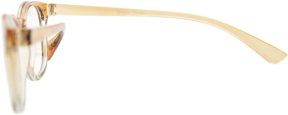 Eyekepper Fashion Readers Womens Reading Glasses (Brown-Clear Frame, 2.00), Brown/Clear Frame, +2.00 - Image 4