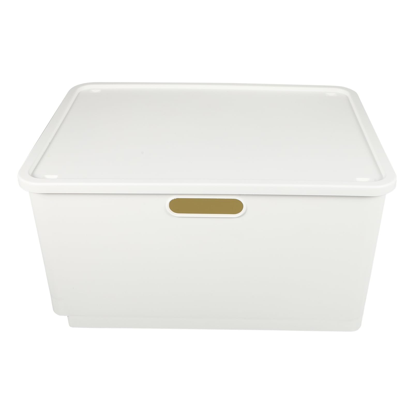 Amosfun Kunststoffbox mit Deckel aus Pp Weiße Aufbewahrungsbox für Haushaltswaren und Kleinteile Schlichtes Design für Ordnung im Zuhause