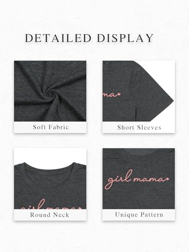 Mama Shirts for Women Girl Mom Shirt in My Girl Mom Era Mother Casual Graphic Short Sleeve Tops4