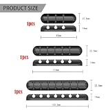 DKDDSS uchwyt na kable z klipsami do kabli, samoprzylepny, uniwersalny zestaw do prowadzenia kabli, na biurko, kabel sieciowy, kabel do ładowania USB, ładowarki, kabel audio, czarny