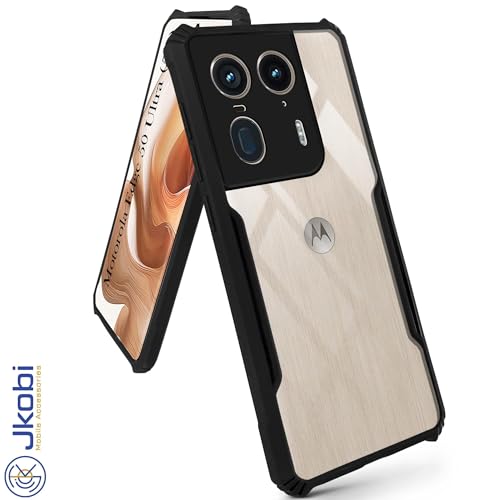 Image of Jkobi Back Case Cover for Motorola Moto Edge 50 Ultra 5G (Shockproof with Polycarbonate Clear Panel | Professional Black)