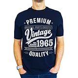 1965 Premium Vintage Year - Aged to Perfection - 60th Birthday Gift | Present Mens T-Shirt Navy L