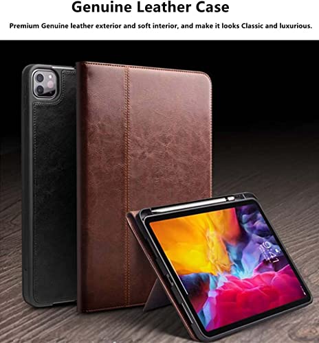 Tablet Cover For Ipad Pro 12.9 Inch Case 2022, Premium Leather Business Folio Flip Protection Cover With Stand, Auto Wake/Sleep Function,Black #TOP2