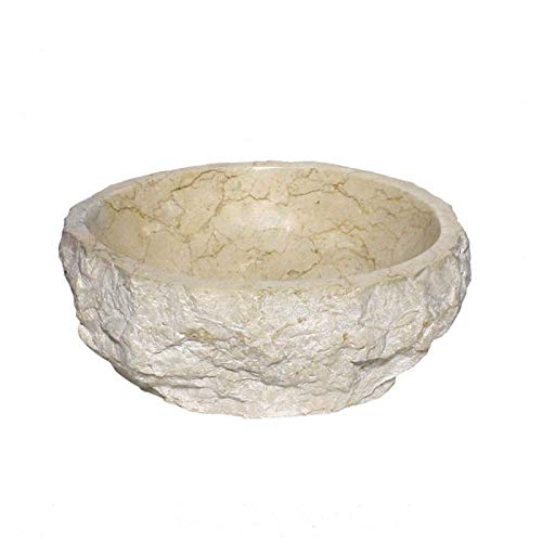 Petite vasque à poser en marbre naturel beige 30-39cm CHOIX SUR PHOTOS. lave mains salle de bain marbre crème