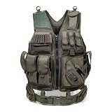Adjustable Tactical Vest for Men, Breathable MultiPocket Utility Vest, Lightweight Mesh Vest for...
