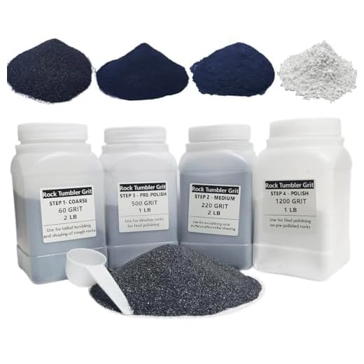 SACKORANGE 6 Pounds Rock Tumbler Refill Grit Media Kit, Abrasive Tumbling Kit for Stone Polisher - Compatible with Any Brand Rock Tumbler