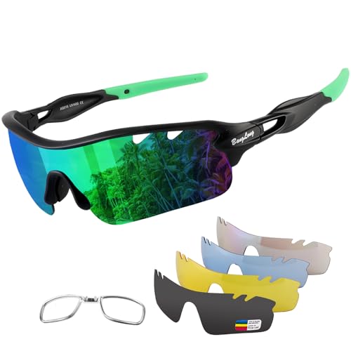 Image of BangLong Polarized UV400 Sports Sunglasses with 5 Lenses for Men Women