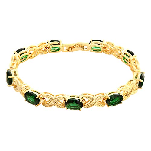 Rizilia Taglio Ovale Simulata Smeraldo Verde CZ