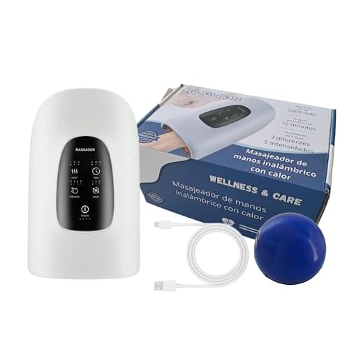 Masajeador de Manos,muñeca/dedos+bola rehabilitación.Calor y Compresión,Alivia Dolor de Artritis/Síndrome Túnel Carpiano,Masaje Relajante,diferentes modos e intensidades.Inalámbrico/para ambas manos