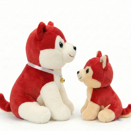 Image of Tabitha Stuffed Toys-Ultra Soft Plush Toy for Kids | Birthday Gifts for Kids and Girls | (Combo of 2 Toys 35 Cm Red Dog & 25 Cm Red Cat)