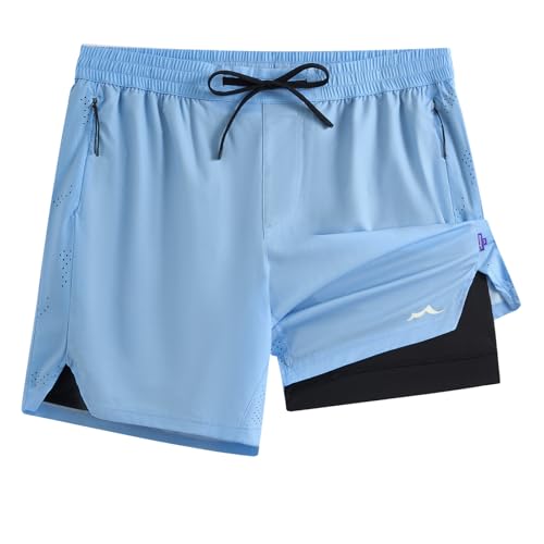 Image of maamgic Men's Athletic Running Shorts with Liner Ultra Lightweight Workout Shorts 5 inch / 7 inch