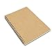 KiKiHong A5 Spirales Cahiers Couverture Kraft Carnets Spirales Contraignant Cahiers 120 Pages / 60 Feuilles, Agenda de Mémo pour les Voyages (Marron)