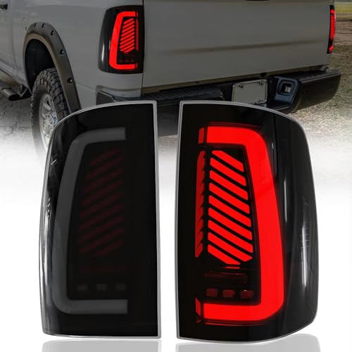 2009-2018 Dodge Ram 1500/2010-2018 Ram 2500/3500 LED Tail Light Assembly Rear Lights with Start-Up Animation, Dynamic Turn Signals, Brake Light, Reverse Light(No Fit 2013-2018 Dodge Ram 1500 Classic)