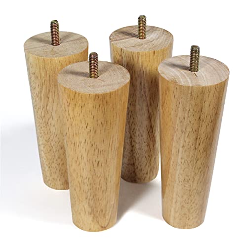 Sopicoz Pernas de madeira natural de substituição de pernas de móveis de 15,24 cm para sofá sofá org
