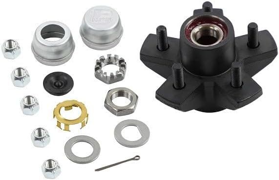 Dexter 3500 lb Trailer Hub Assembly Kit, 5 on 4-1/2 Inch, Pre-Greased, E-Z Lube Compatible
