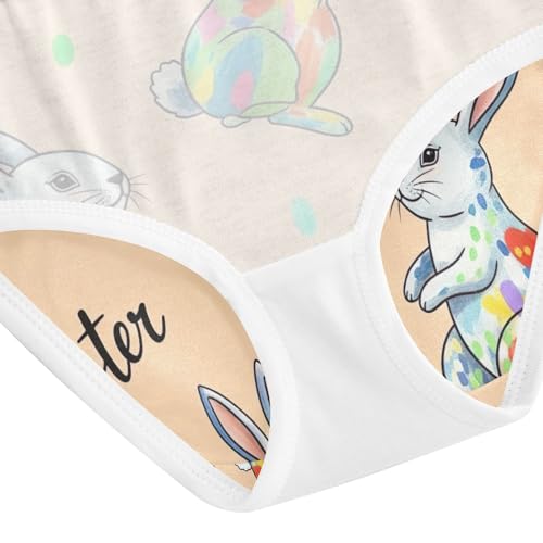 Toddler Girl Panties, Colorful Rabbits Cotton Underwear for Girls, 2T–8 Years4