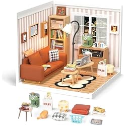 Rolife Super Creator DIY Miniature Plastic House Building Set - Living Room | 6