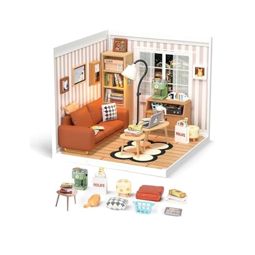 DIY Miniature Cozy Living Lounge Kit
