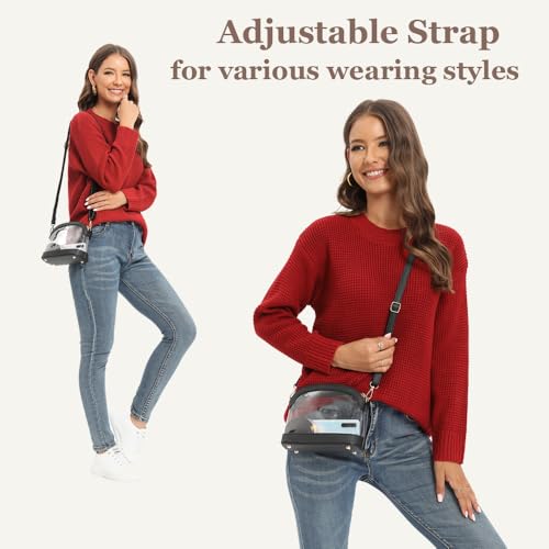 LOXOMU Clear Purse for Women - Small See Through Crossbody Bag for Stadiums, Concerts & Sports2