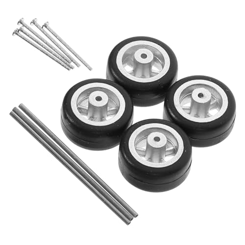 LALADEFIEE Ruote di Ricambio per Auto Giocattolo Rc 1/64 Pneumatico Modellino Veicolo Accessori Cava per Adolescenti Ragazzo Ragazza