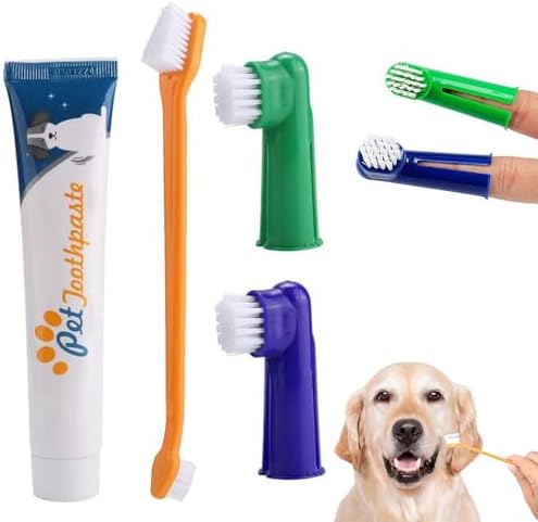 Dog Toothbrush, Toothbrush and Toothpaste for Dogs, Dog Teeth Cle...