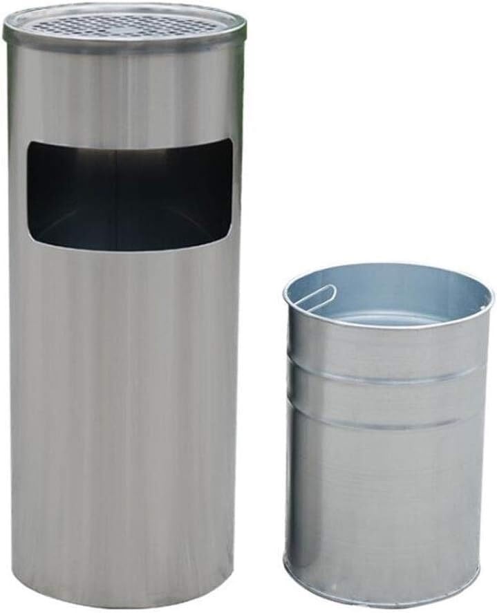 Cenicero vertical de acero inoxidable portátil para colillas y cenizas exterior