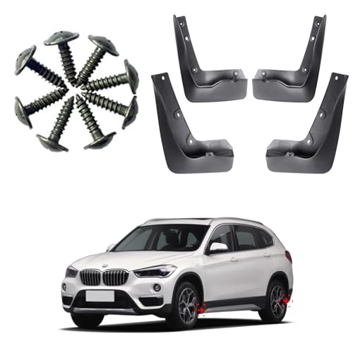Garde-boue pour BMW X1 2016-2021 en plastique noir résistant pour l'avant et l'arrière