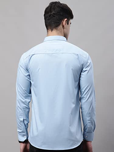 Image of Majestic Man Men's Cotton Slim Fit Solid Casual Shirt