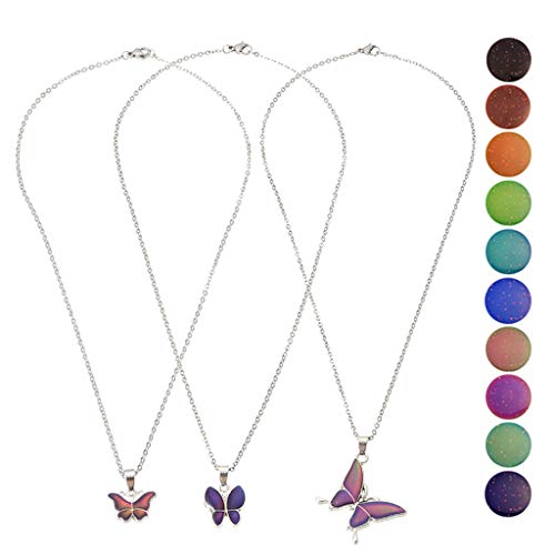 YUYAN 3 piezas de gemas de mariposa que cambian de color con...