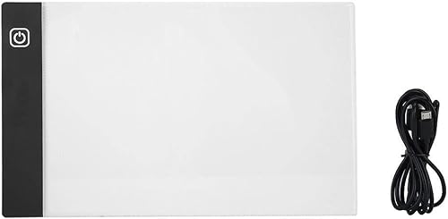 Caja de luz de brillo ajustable A5, caja de luz LED para trazado, tablero de dibujo artístico, bloc de copia con función de memoria, mesa con cable