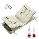 Bolsa Organizadora de Joyas,Organizador De Joyas Con Cremallera Que Tiene 4 Bolsillos - Funda De Viaje Para Pulseras - Para Mujeres Collares Anillos Pendientes Viaje Fiesta Negocios Boda Cajón