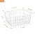 LOSYHU 4 Pack White Wire Baskets for Organizing Office Wire Storage Basket White Metal Storage Baskets for Pantry Kitchen Bins Freezer