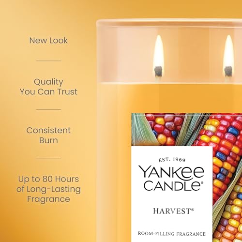 Image of Yankee Candle Large Tumbler Scented Candle with up to 80 Hour Burn Time, Premium Plant Wax Blend for Consistent Burn, 20 oz Tumbler Candle with Room Filling Fragrance, Harvest