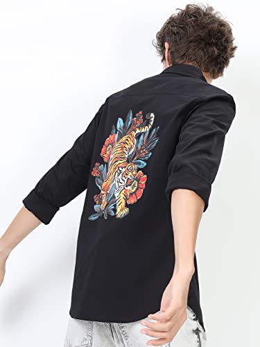Image of KETCH Men Cotton Slim Fit Solid Full Sleeve Shirt