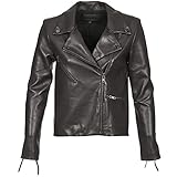 1 American Retro Leon Jckt Jacken Damen Schwarz - DE 34 (EU 36) - Lederjacken/Kunstlederjacken Outerwear