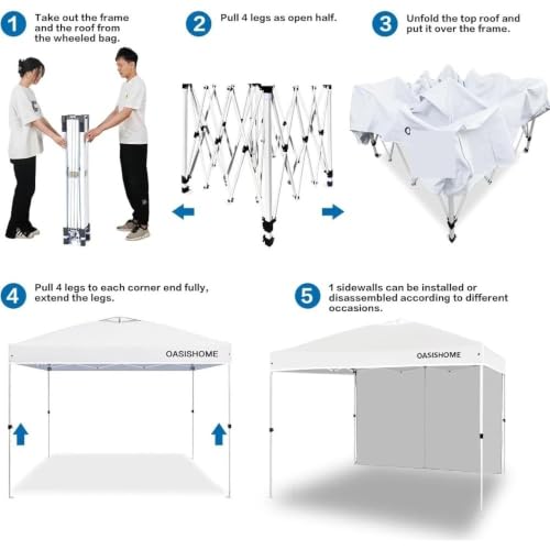 Tente de mariage extérieure et réception blanche avec auvent Pop-up modulable - 6