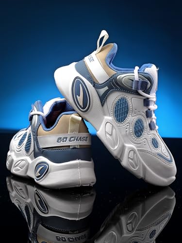 Image of ASIAN Kids VISION-01 Stylish Casual Chunky Sneakers with Laces for Boys, Trendy and Comfortable Shoes Perfect, Walking, and Outdoor Play, Lightweight and Durable Design Suitable for Kids