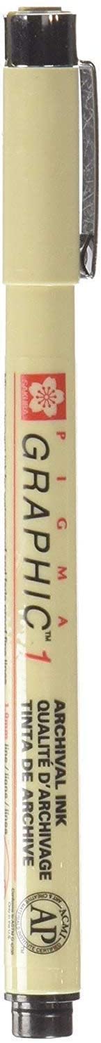 SAKURA PIGMA MICRON 003,005,01,03,05, pn,1 mm, szczotka, opakowanie 8 czarnych markerów