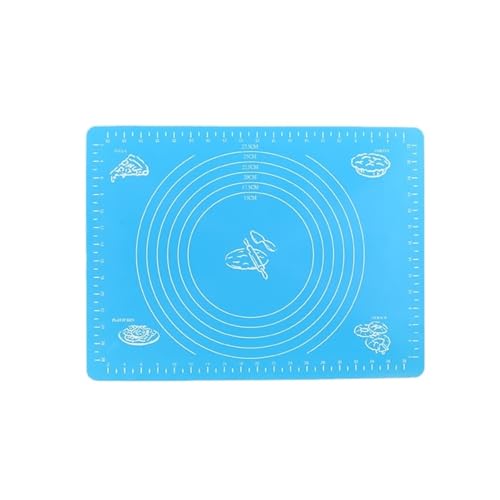 Silicone Baking Mat Kneading Dough Mats Pizza Cake Sheet Cooking Grill Gadgets Bakeware Table Pad Kitchen Pastry Accessories(Blu