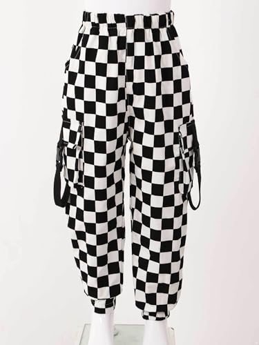 Kids Girls Jogger Cargo Pants Loose Casual Baggy Sweatpants Jazz Hip Hop Street Dance Performance Trousers3