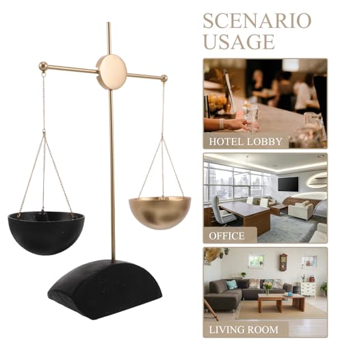 Petite Balance Métal DOITOOL Figurine Décorative pour Salon - 4