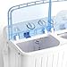 SUPER DEAL 5th Generation Mini Compact Twin Tub Washing Machine 17.6lbs Washer and Spinner 2IN1 Ideal for Dorms, Apartments, RV, Camping
